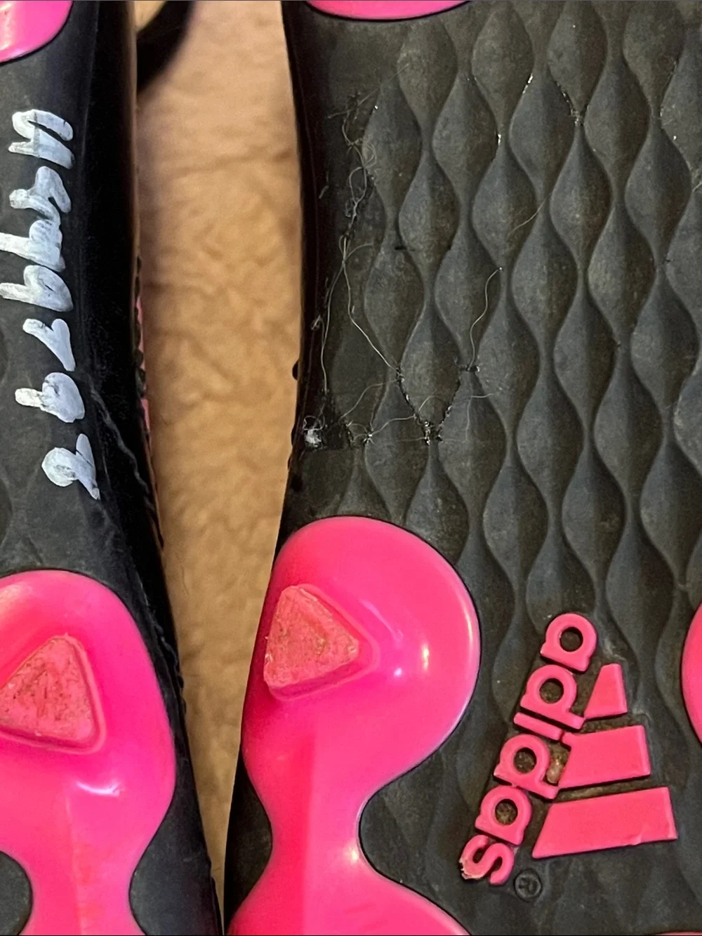 adidas Black Sneakers with Pink Stripes - kids.
